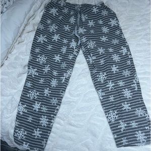 snowflake pajama pants